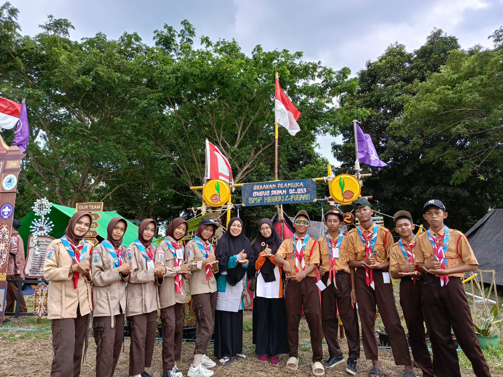 SMPN 2 Pugaan di Perkemahan BaPer IV Tingkat Kabupaten